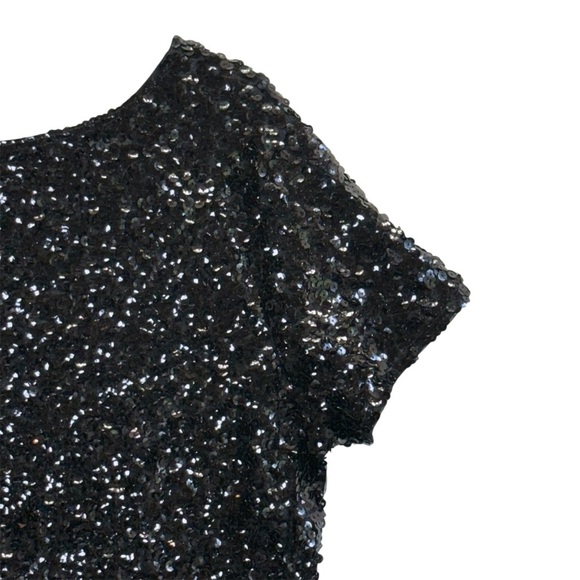 Manor Black Sequin Blouse. Size XL - Picture 5 of 9